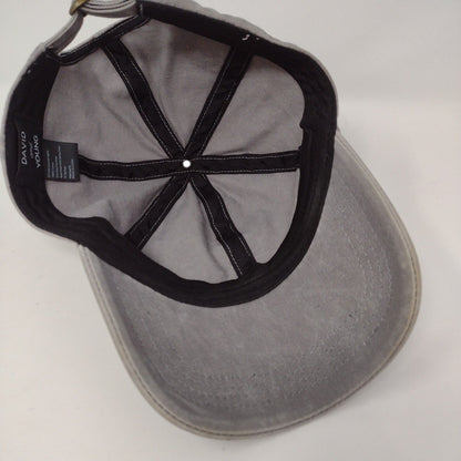 David And Young Slideback Hat Gray OSFM Adjustable Solid Blank 6 Panel