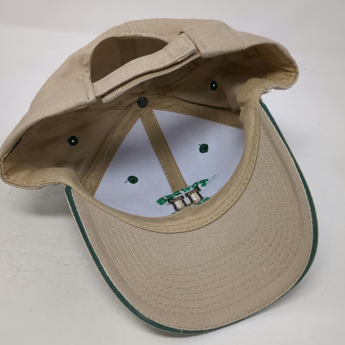 Outdoor Cap Powder River U Logo Beige Baseball Cap One Size Strapback Hat Green