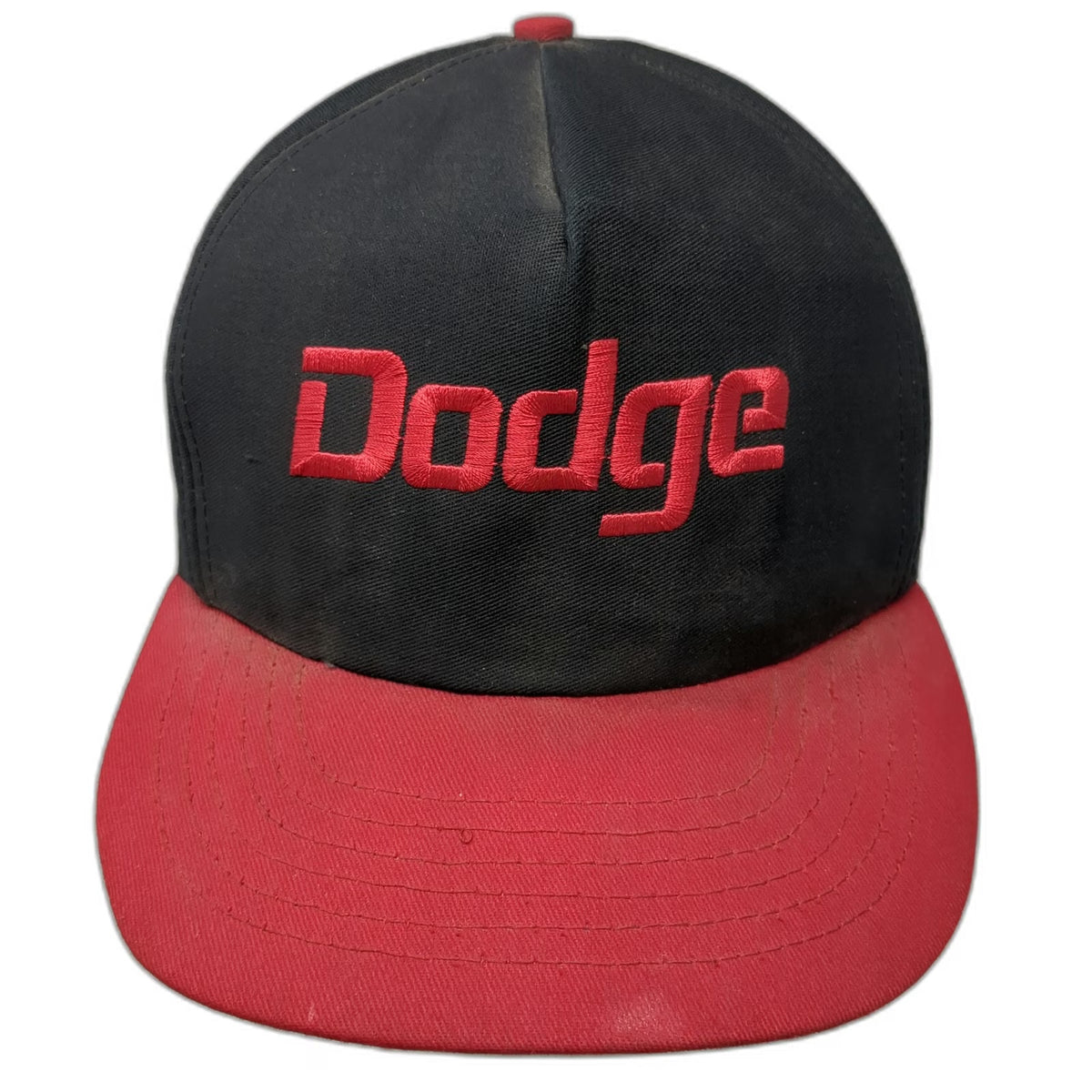 Nomad Dodge Trucker Hat Black Red Vintage Snapback Flat Brim Made in USA