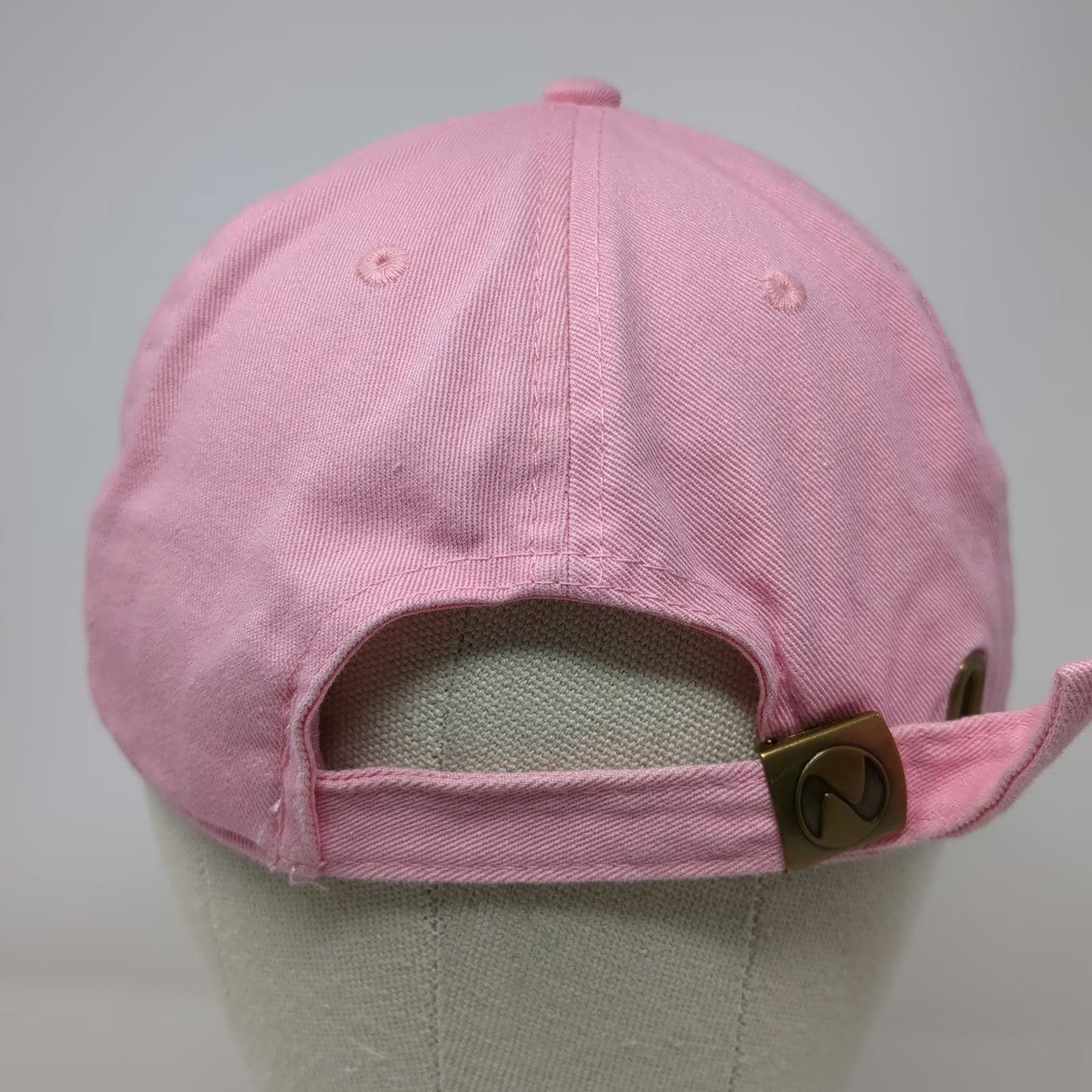 Newhattan Baseball Cap Pink One Size Red Heart Globe Logo Adjustable Twill Hat