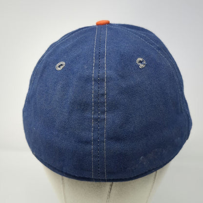 New Era Baseball Cap Blue One Size G Embroidered Green Under Brim Fitted Hat