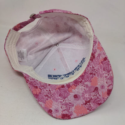 Support The Cure Slideback Hat Multi OSFM Floral Print Embroidered Breast Cancer