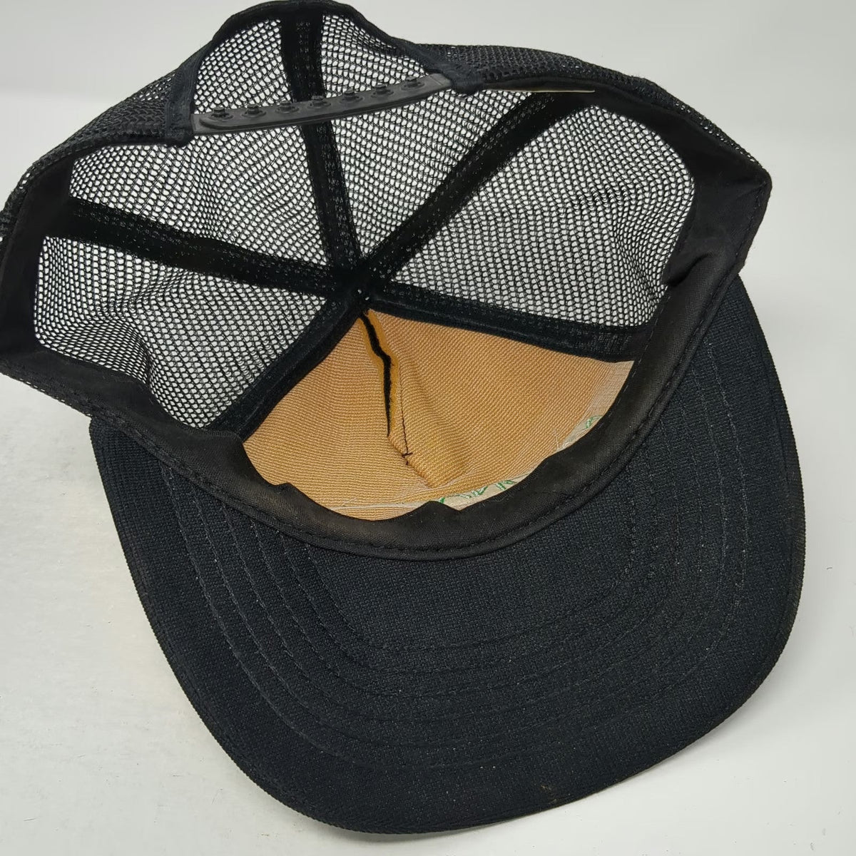SKM Trucker Hat Black Green White One Size Magnaflux Snapback Mesh Made in USA