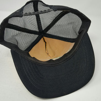 SKM Trucker Hat Black Green White One Size Magnaflux Snapback Mesh Made in USA