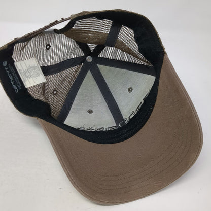Carhartt Trucker Hat Brown One Size Mesh Back Snapback Logo Curved Brim Hat