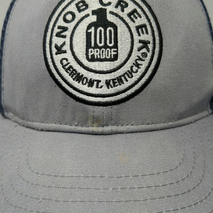 Knob Creek Trucker Hat Gray Blue One Size 100 Proof Clermont Kentucky Snapback