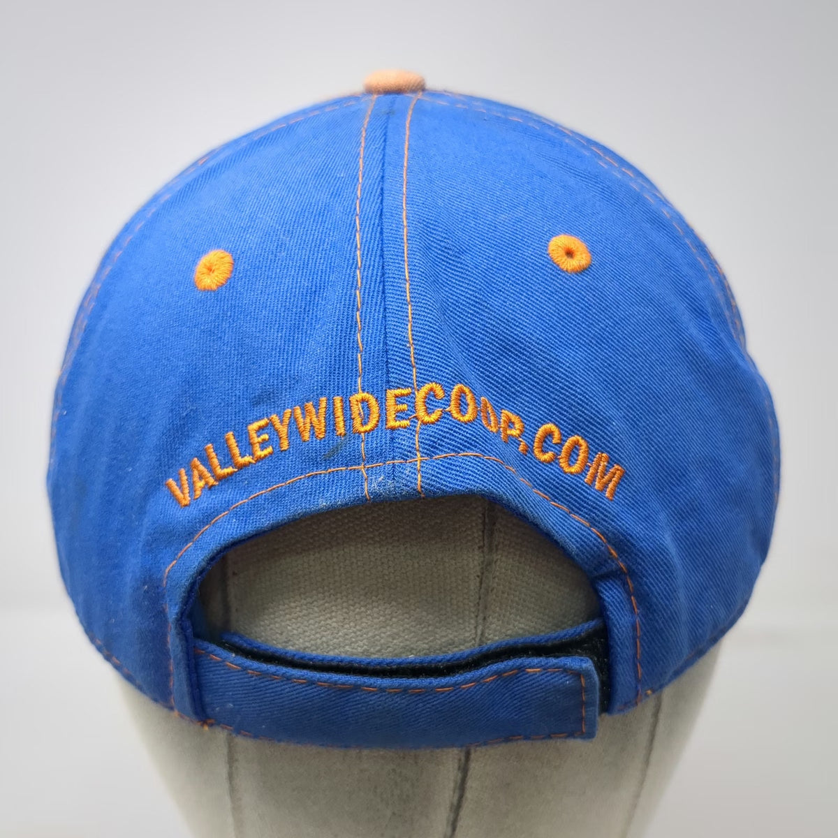 Buck's Bags Baseball Cap Blue Orange OSFM Valley Wide Energy Mountain Logo Hat