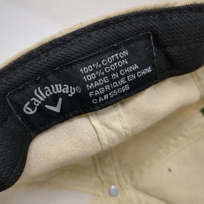 Callaway Baseball Cap Beige One Size Hat Embroidered Logo Slideback Golfing