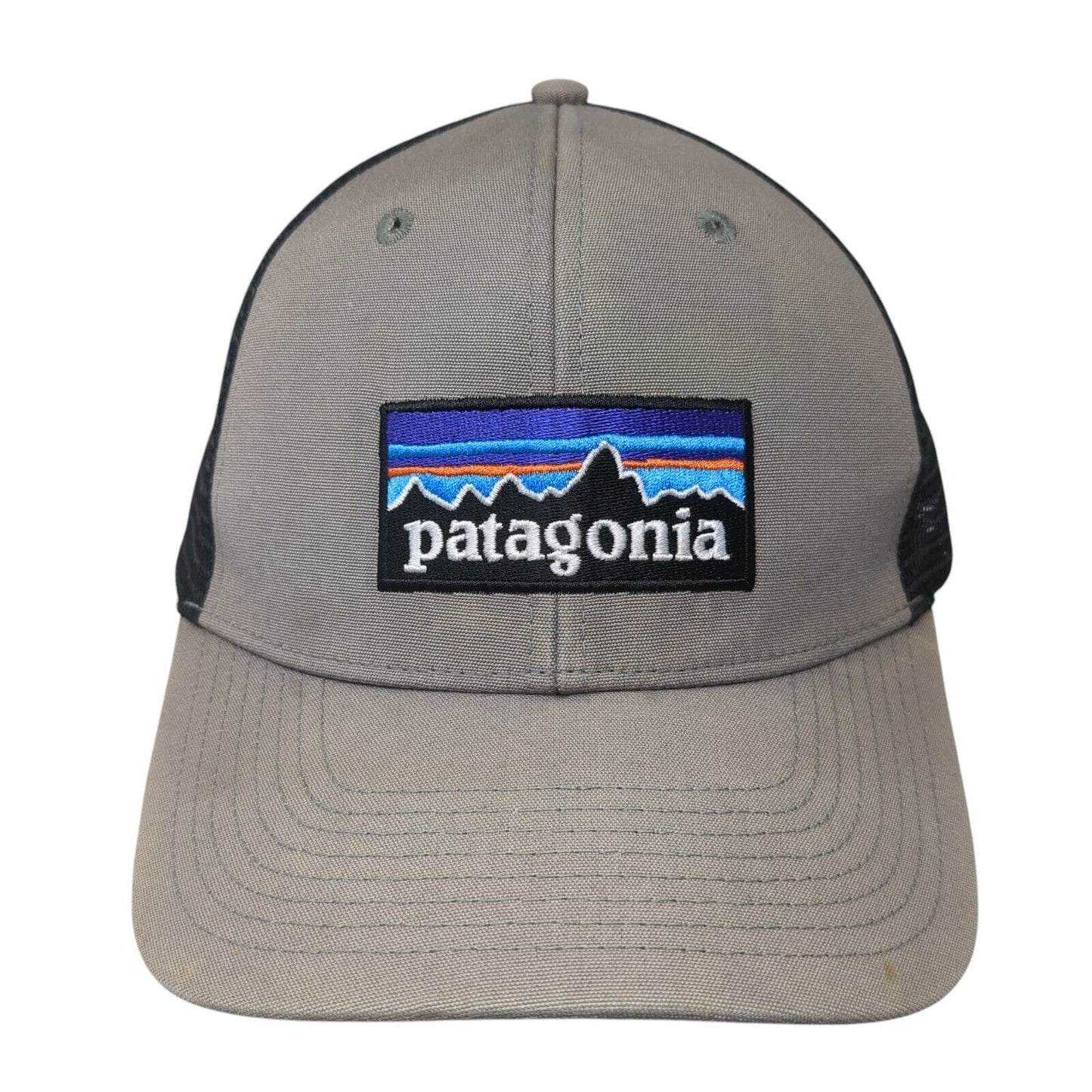 Patagonia Snapback Trucker Hat Gray One Size Adjustable Embroidered Mesh Back