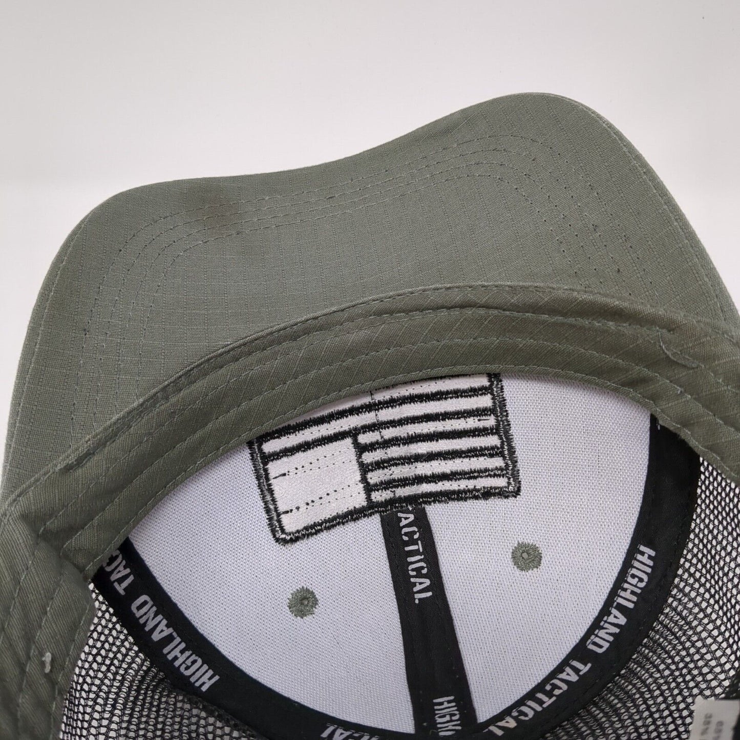 American Flag Mesh Back Trucker Hat Gray One Size Highland Tactical