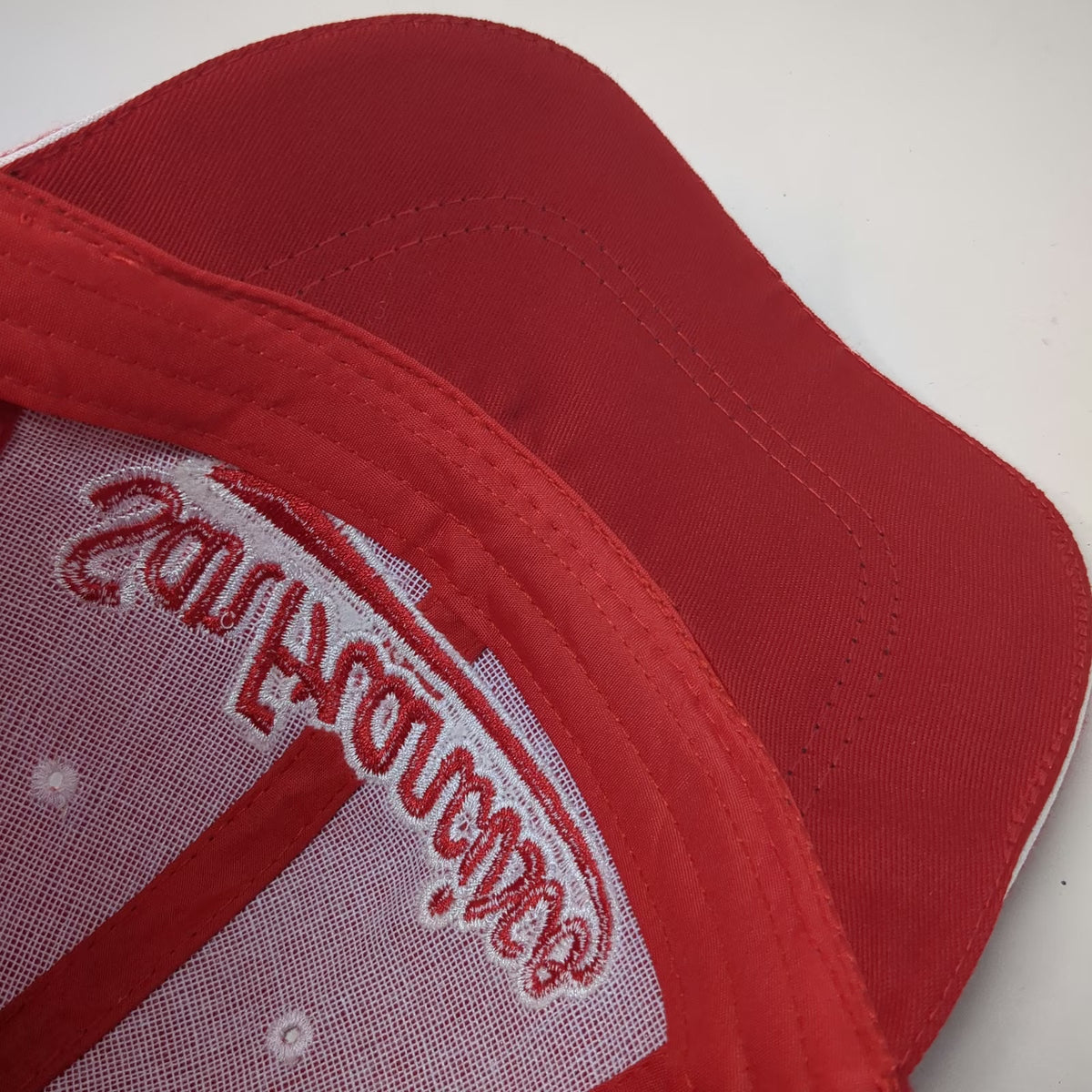 Lanza San Francisco Baseball Cap Red White One Size Hat Script Embroidered Brim