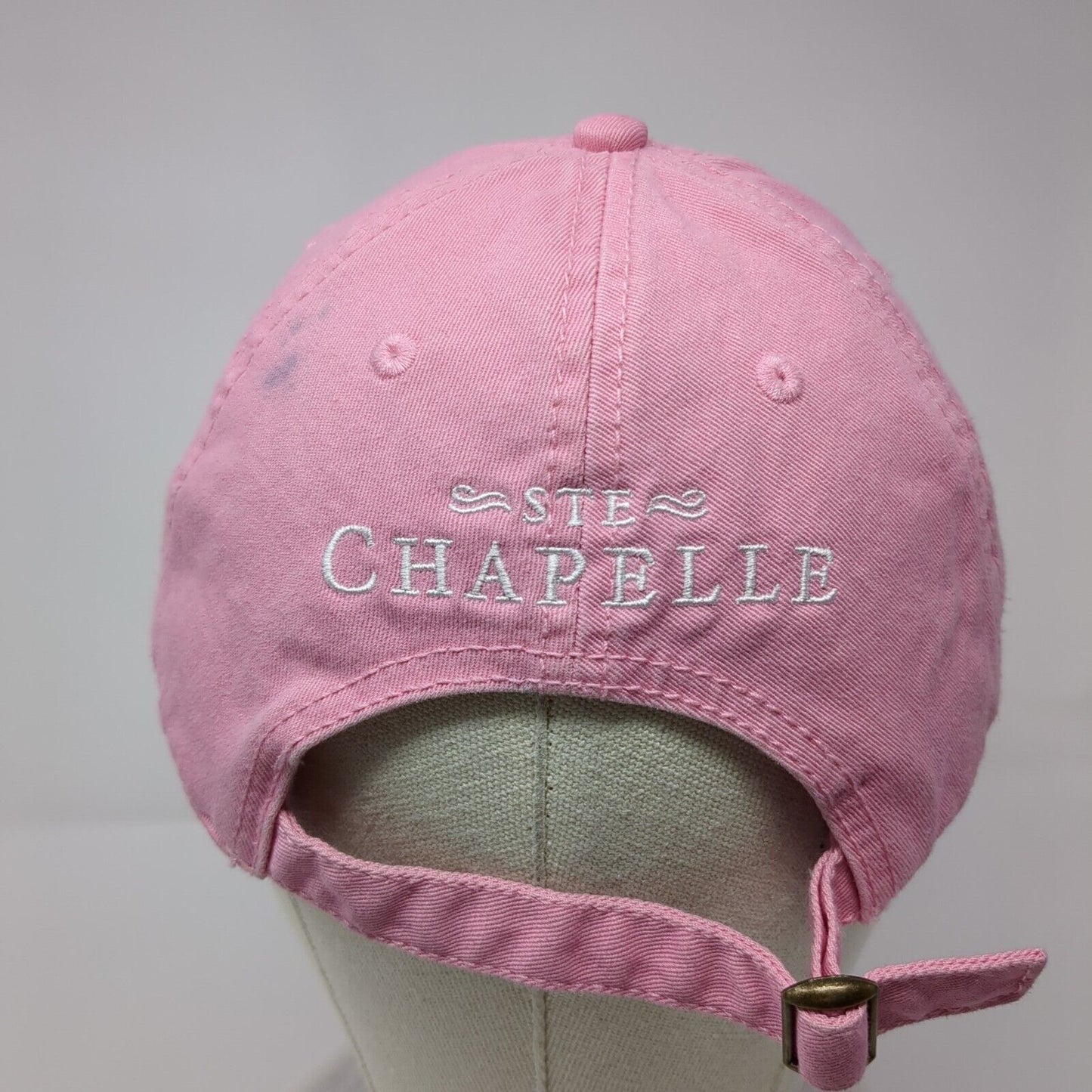 Ste Chapelle Slideback Hat Pink OSFA Adjustable Embroidered Cap America
