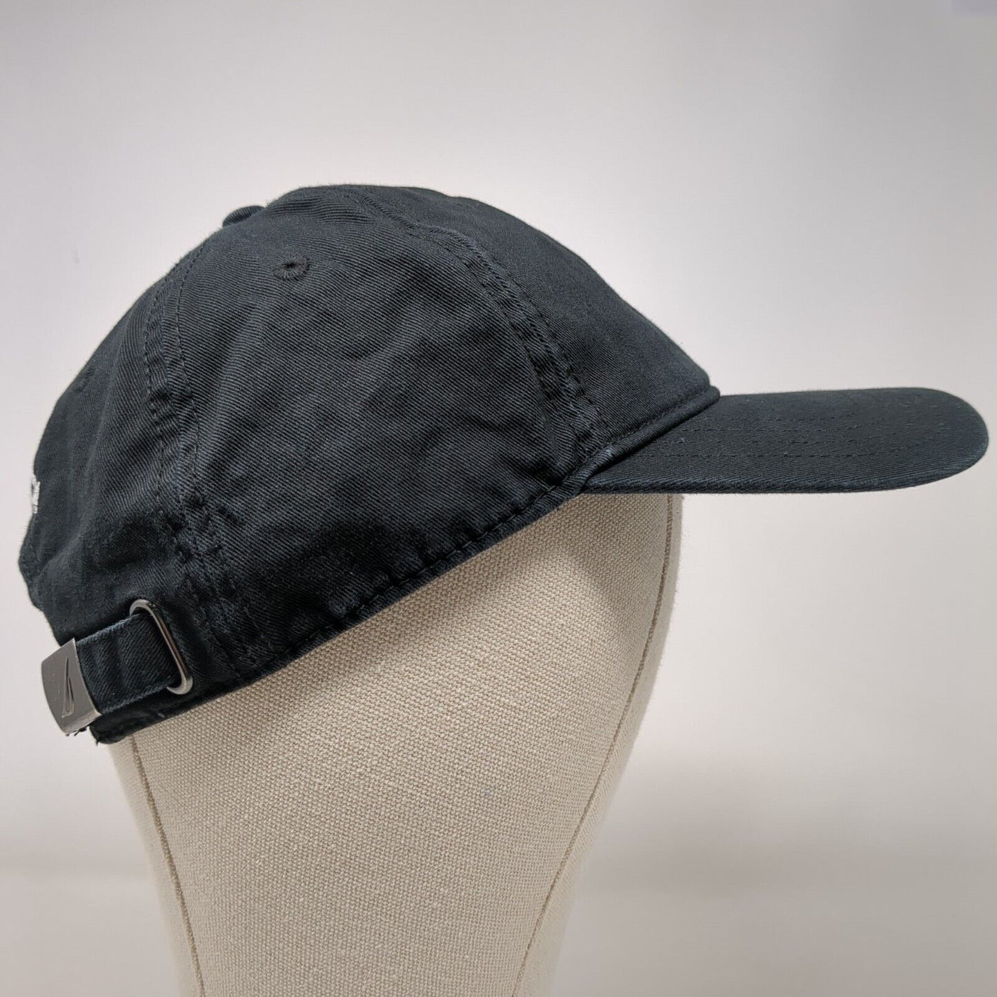 Nautica Slideback Hat Black One Size Adjustable Embroidered 6 Panel