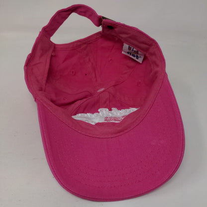 York Beach Me Est. 1652 Slideback Hat Pink One Size Embroidered Kid U Not Cotton