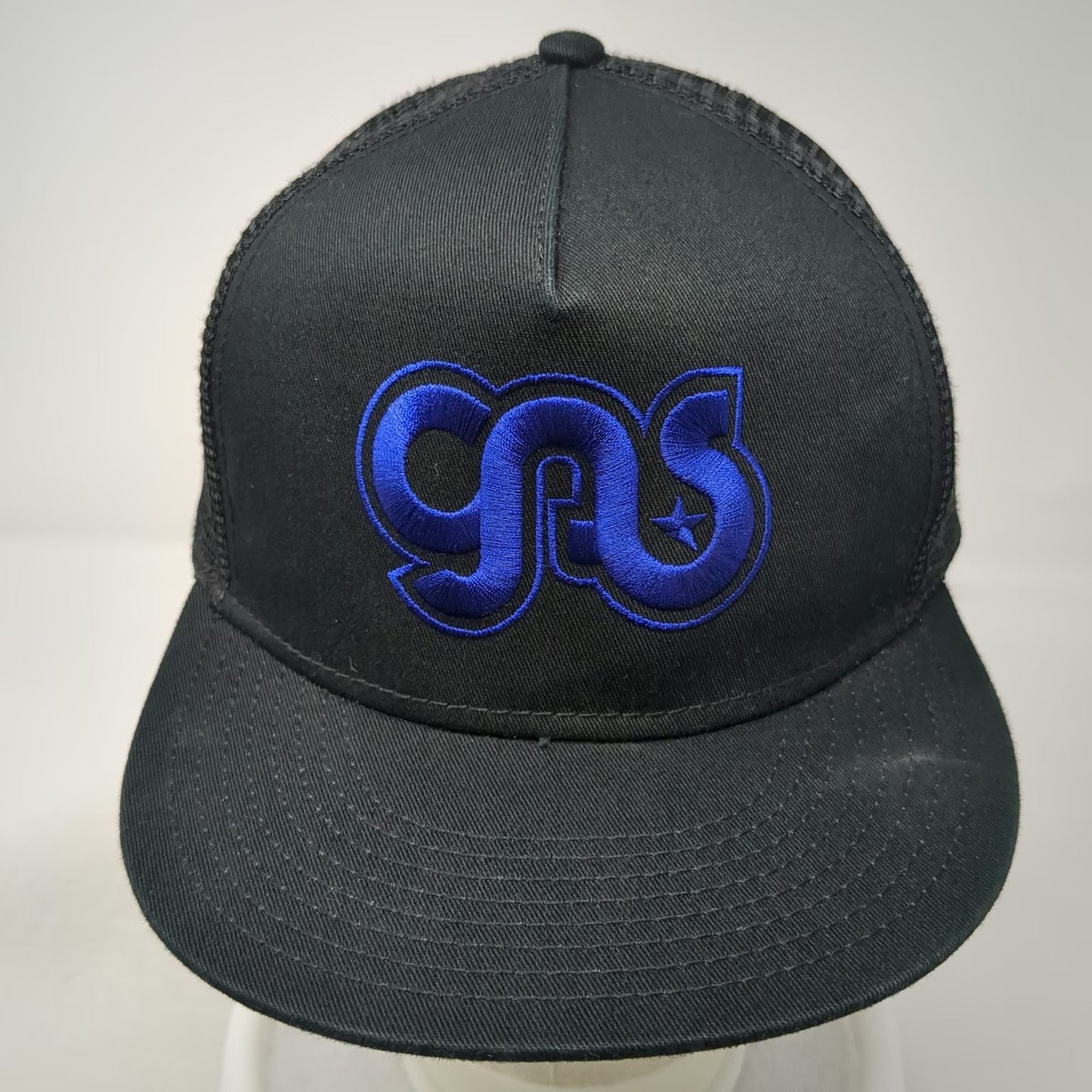 Galpin Auto Sports Trucker Hat Black Blue One Size Mesh Back Snapback GAS Logo