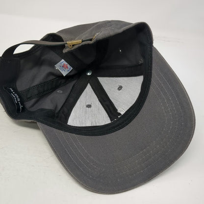 Love Your Melon Baseball Cap Gray One Size Leather Strap Made in USA lym Hat