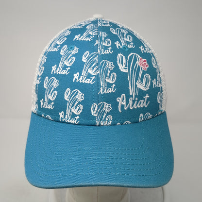 Ariat Ponytail Trucker Hat Blue One Size Adjustable Breathable Mesh Back