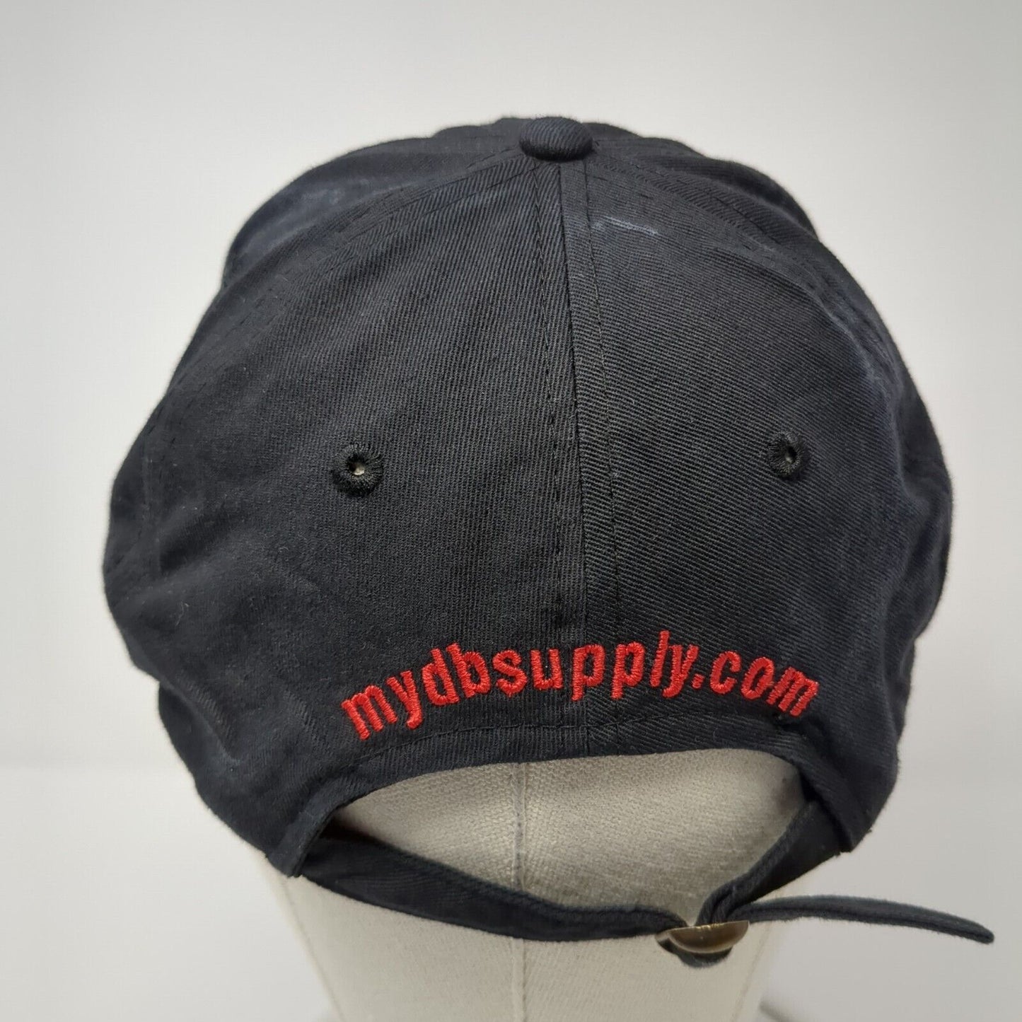 D&B Supply Slideback Hat Black One Size Adjustable Embroidered Solid