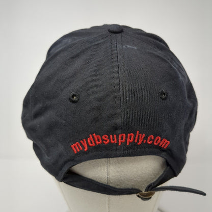 D&B Supply Slideback Hat Black One Size Adjustable Embroidered Solid
