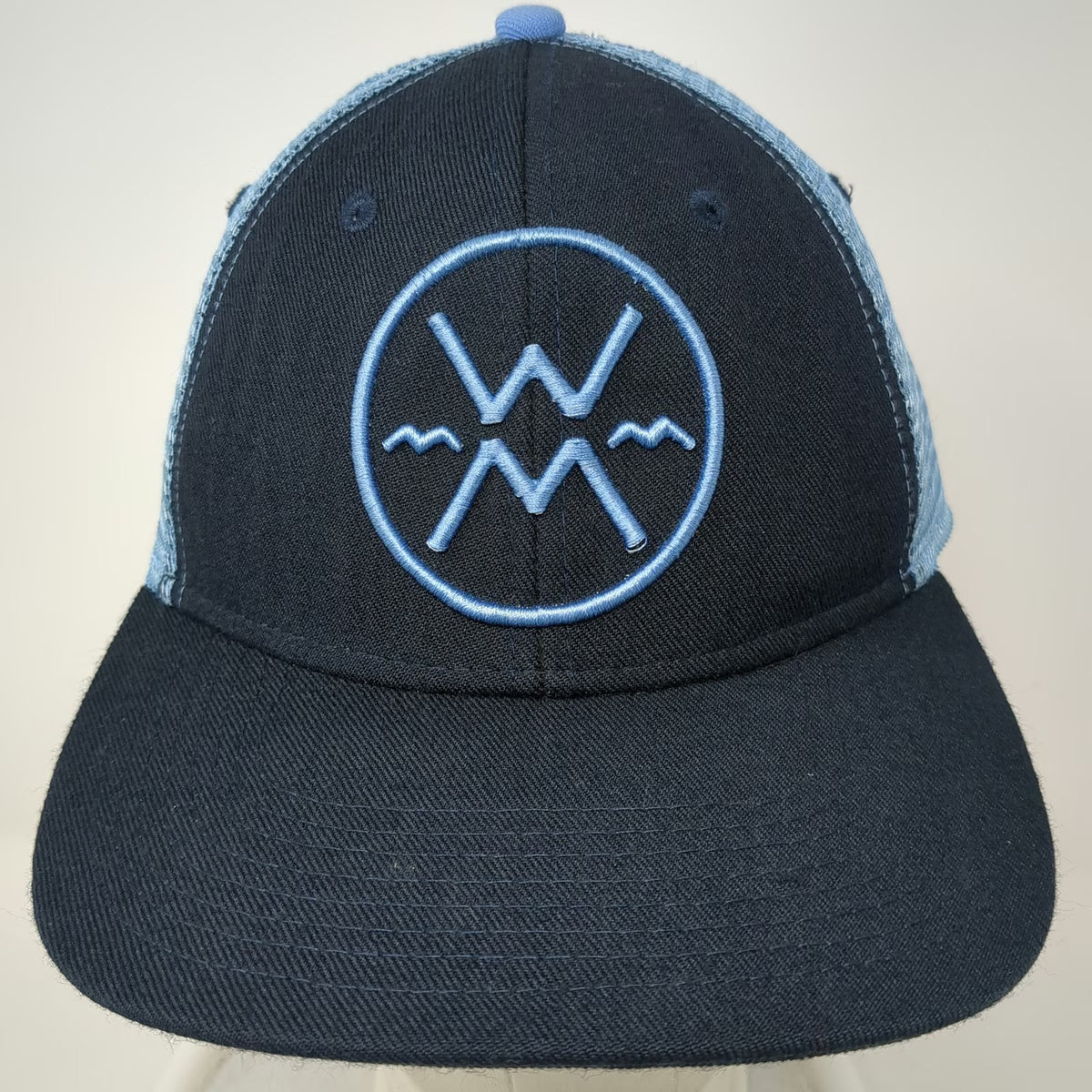 Werner Paddles Trucker Hat Blue One Size Mesh Snapback Embroidered Logo Mountain
