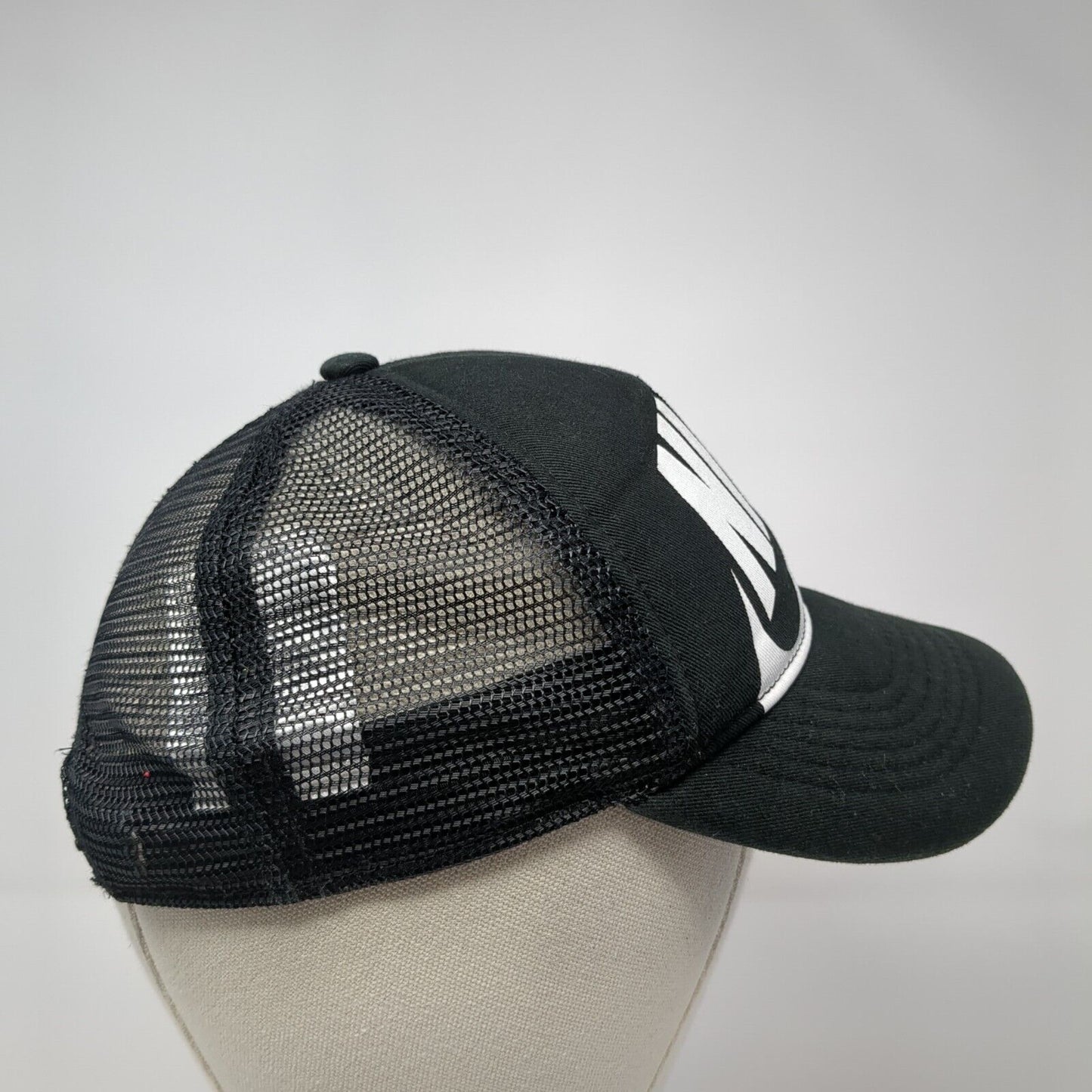 Nike Big Swoosh Snapback Mesh Back Trucker Hat Black Child 4-7 Solid