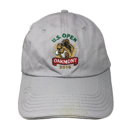 US Open 2016 Oakmont Squirrel Slideback Hat Gray One Size USGA Member