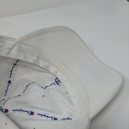 Champion Slideback Hat White OSFA Adjustable Embroidered C Logo