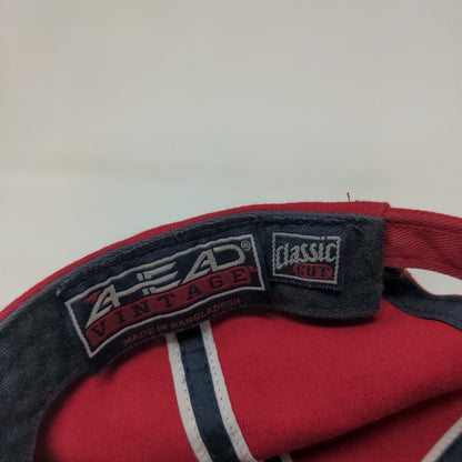 Players Club Slideback Hat One Size Red Embroidered Classic Cut Ahead Vintage