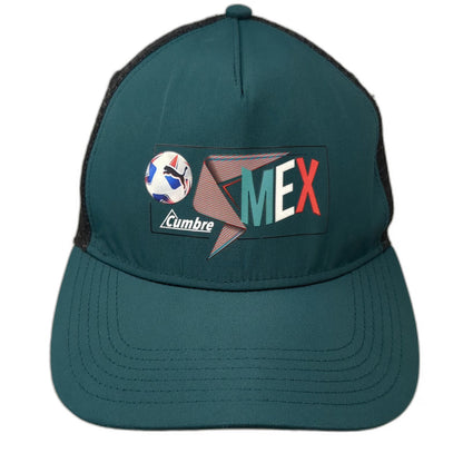 Puma Trucker Hat Green Black One Size Mesh Back Mexico Soccer Football Snapback