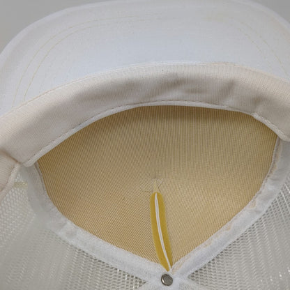 Headmost Fleetwood Trucker Hat White One Size Mesh Snapback Foam Front Rope