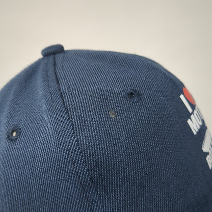I Heart Motor Boating Baseball Cap Blue One Size Adjustable Vented Holes 6 Panel