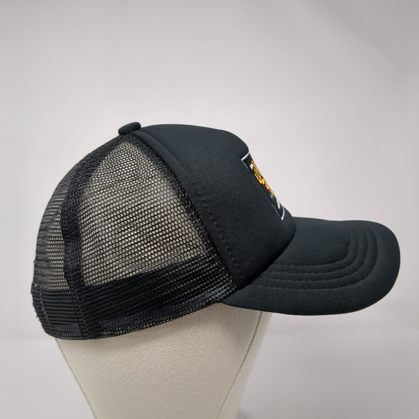 HG Snapback Mesh Back Trucker Hat Black OSFA Adjustable Embroidered
