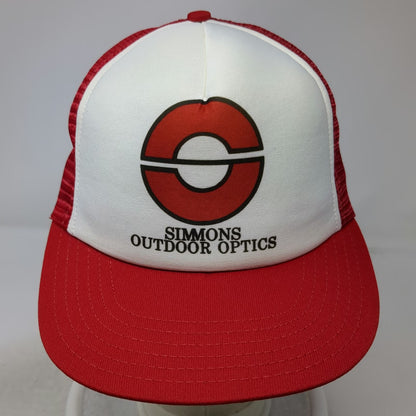 The Winner Trucker Hat Red One Size Simmons Outdoor Optics Mesh Snapback Hat