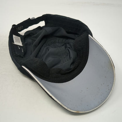Nike Baseball Cap Black One Size Dri-Fit Mesh Adjustable Strapback Running Hat