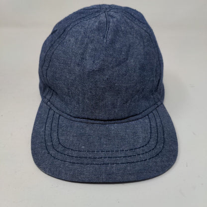 Old Navy Baby Stretch Strapback Hat Blue 6-12 Months Denim Vented Holes Blank