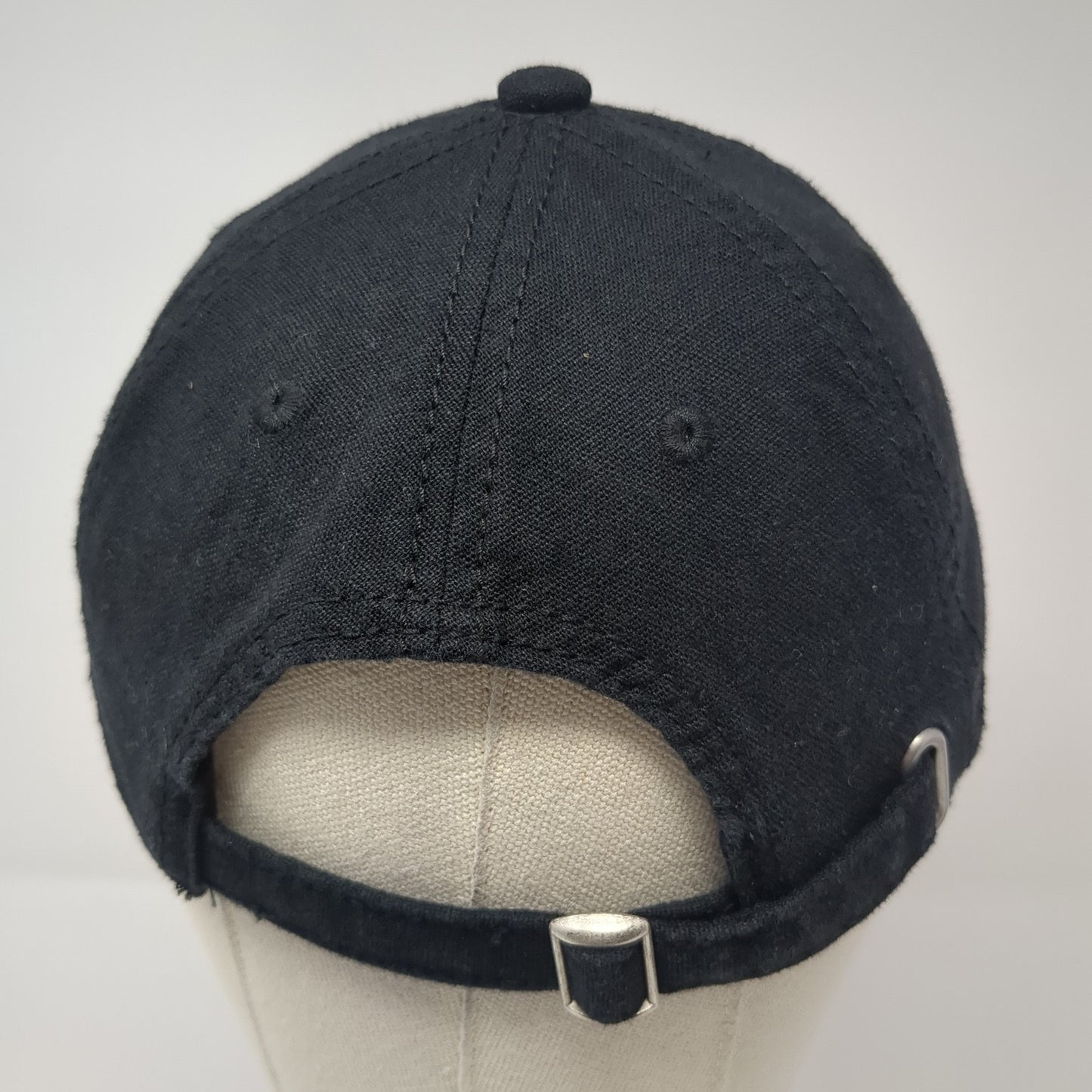 Unbranded Slideback Hat Black One Size Adjustable Vented Holes 6 Panel Blank