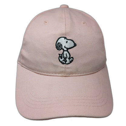 Peanuts Snoopy Character Pink Baseball Cap One Size Adjustable Slideback Hat