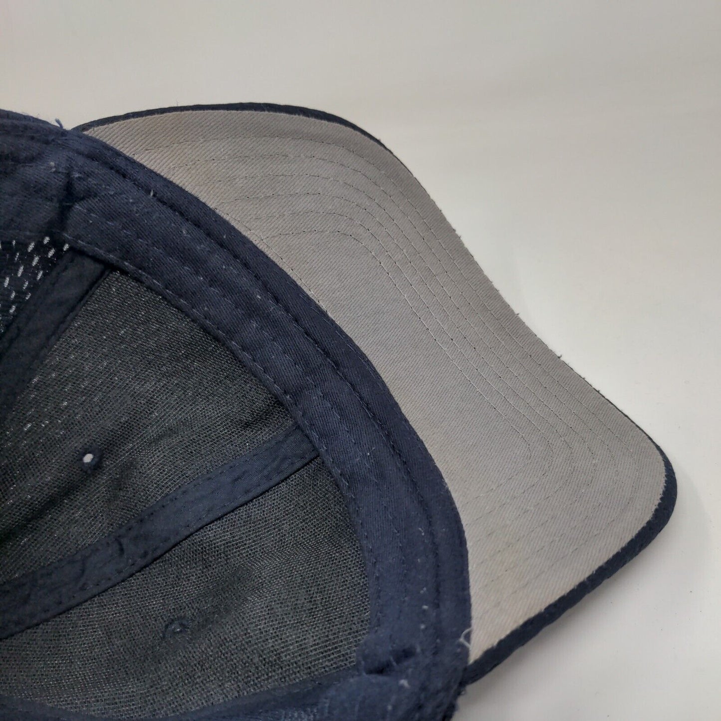 Otto Strapback Hat Blue OSFM Adjustable Solid Mesh Vent Holes Blank