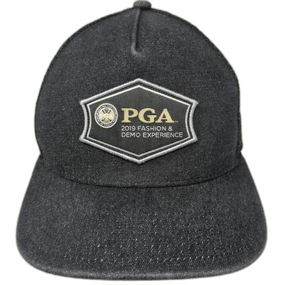 Pukka Trucker Hat Black One Size PGA 2019 Fashion Demo Experience Mesh Snapback