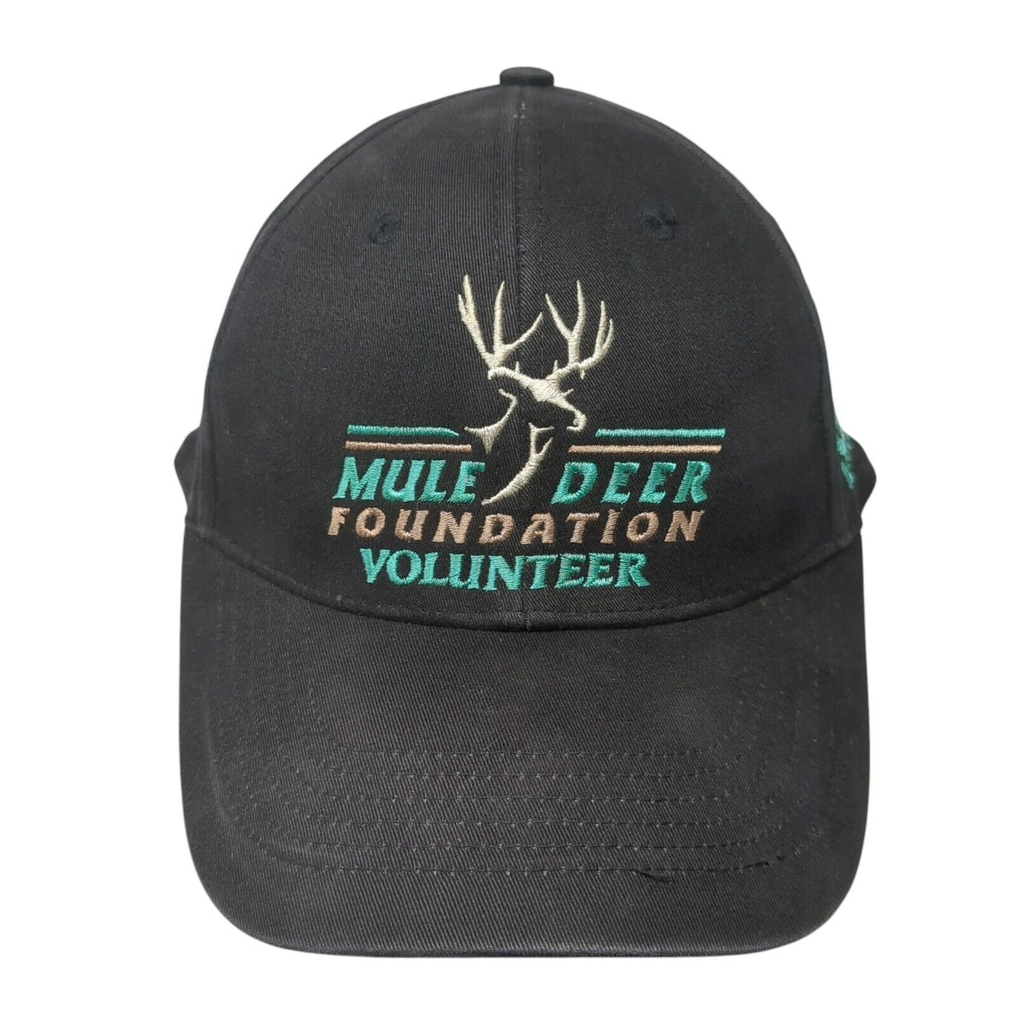 Mule Deer Foundation Slideback Hat Black One Size Adjustable Sportsman Headwear