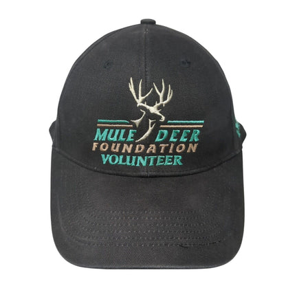 Mule Deer Foundation Slideback Hat Black One Size Adjustable Sportsman Headwear