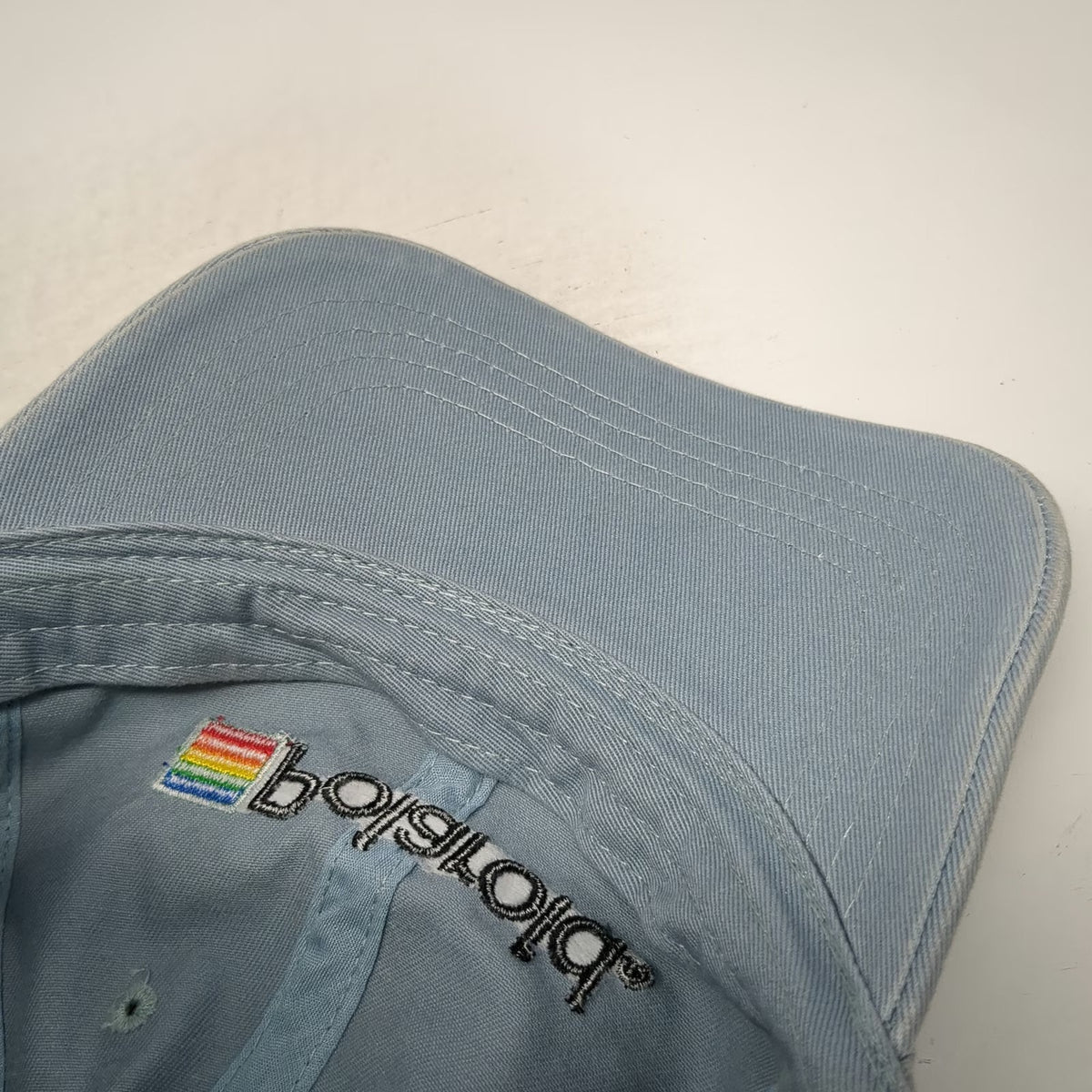 Cap America Polaroid Rainbow Logo Blue Baseball Cap OSFM Adjustable Cotton Hat