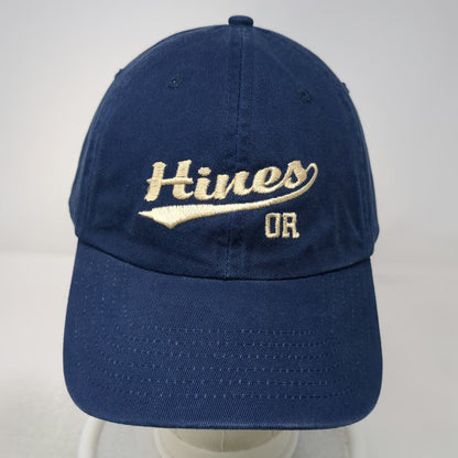 My Town Originals Baseball Cap Blue One Size Hines OR Cotton Slideback Hat