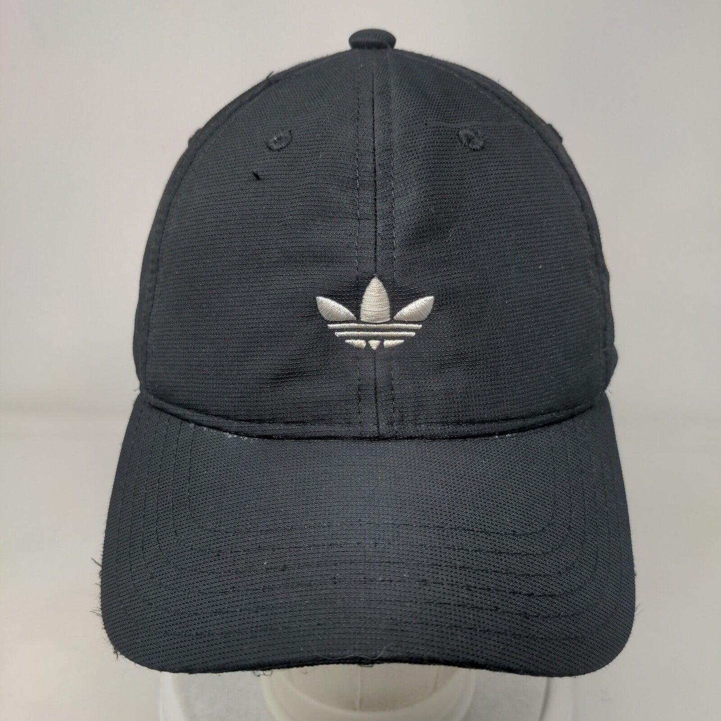 Adidas Trefoil Strapback Hat Black OSFM Embroidered Adjustable 6 Panel