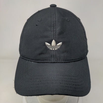 Adidas Trefoil Strapback Hat Black OSFM Embroidered Adjustable 6 Panel