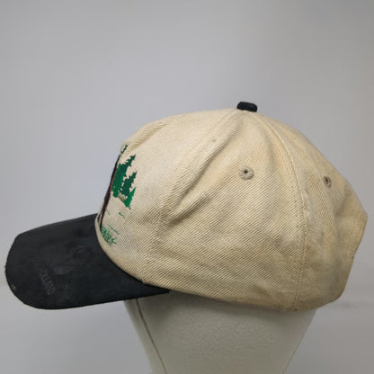 New Holland Baseball Cap Beige One Size Embroidered Bear Forest Nature Hat
