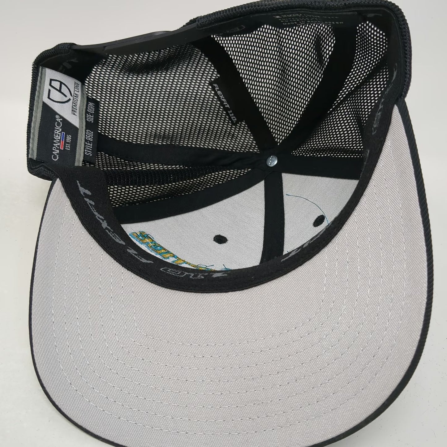 Cap America Trucker Hat Black One Size Coastal Riptide Flexfit 110 Snapback