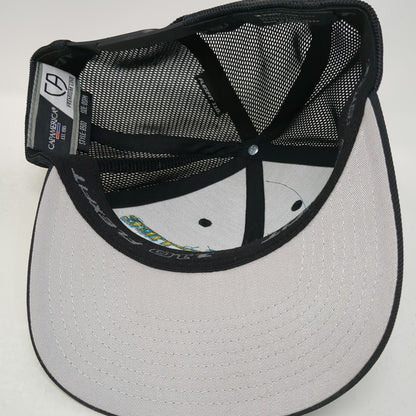 Cap America Trucker Hat Black One Size Coastal Riptide Flexfit 110 Snapback