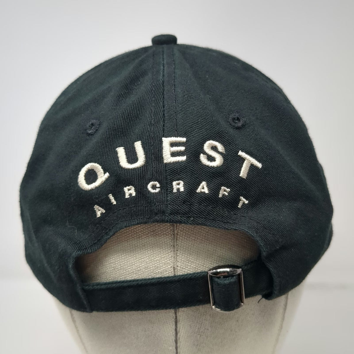 Fahrenheit Quest Aircraft Aviation Logo Black OSFM Baseball Cap Hat Strapback
