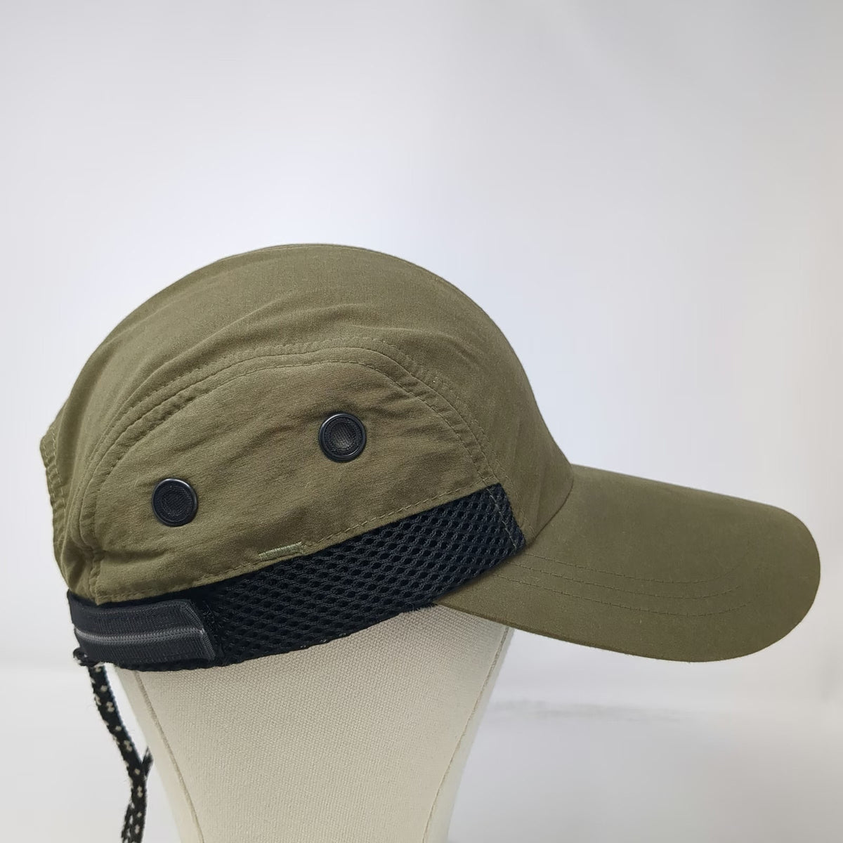 Adams Baseball Cap Green One Size Mesh UPF 50+ Sun Protection Chin Strap Hat
